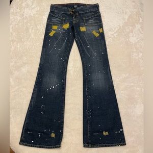 Von Dutch Paint Splatter Jeans Y2K Vintage